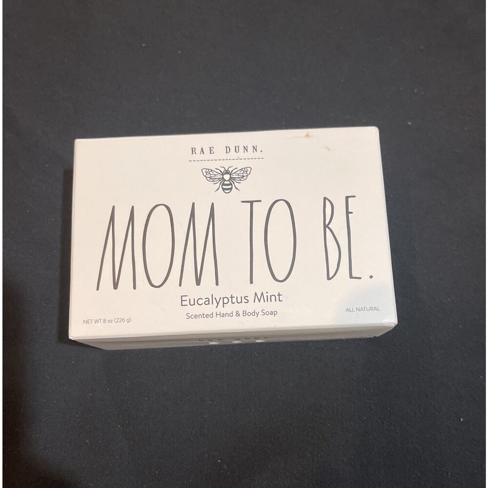 Rae Dunn MOM TOβ BE Eucalyptus Mint Scented Hand & Body Soap 8oz New